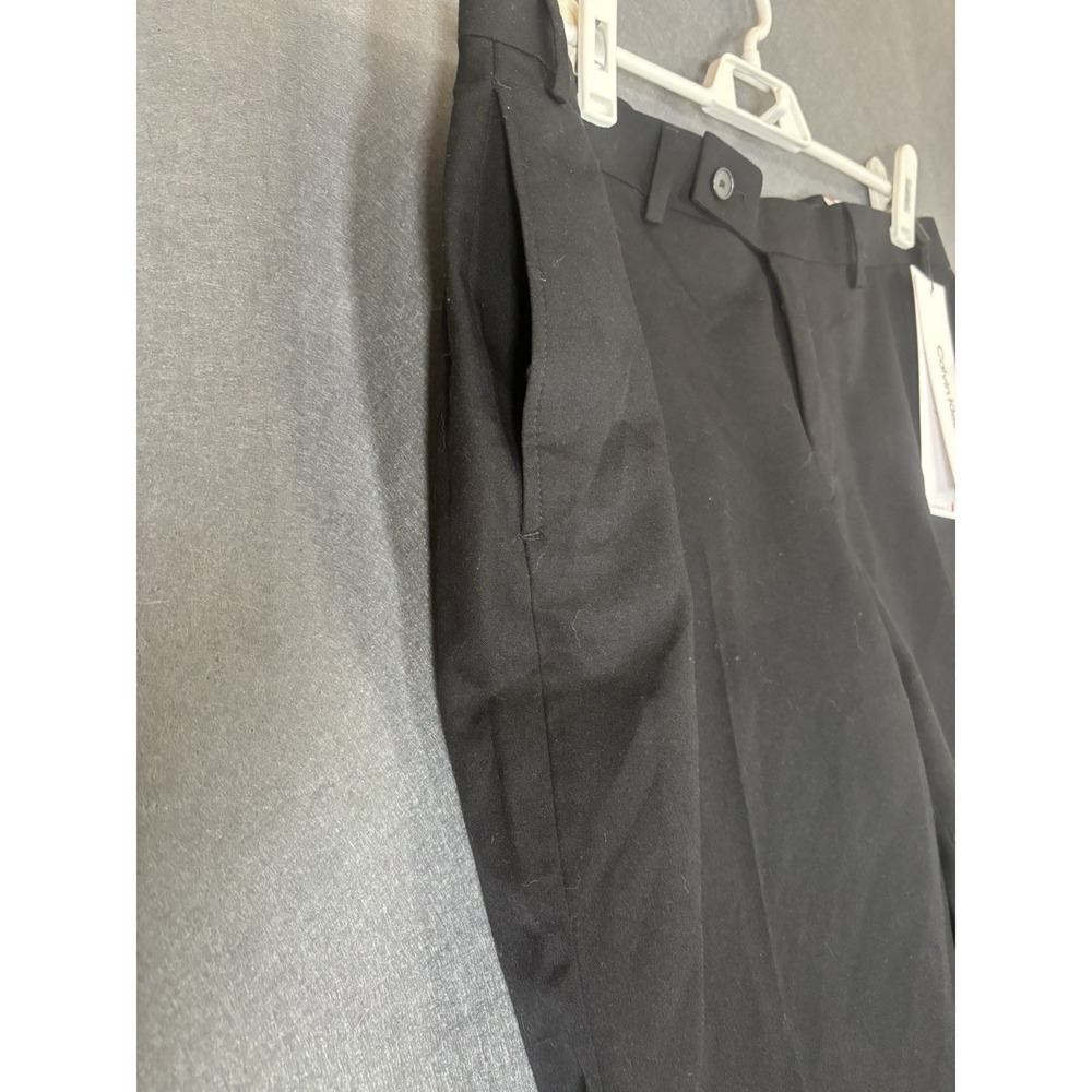 Calvin Klein Jerome Dress Pants Mens 36x30 Black Slim Stretch Work - Picture 5 of 16